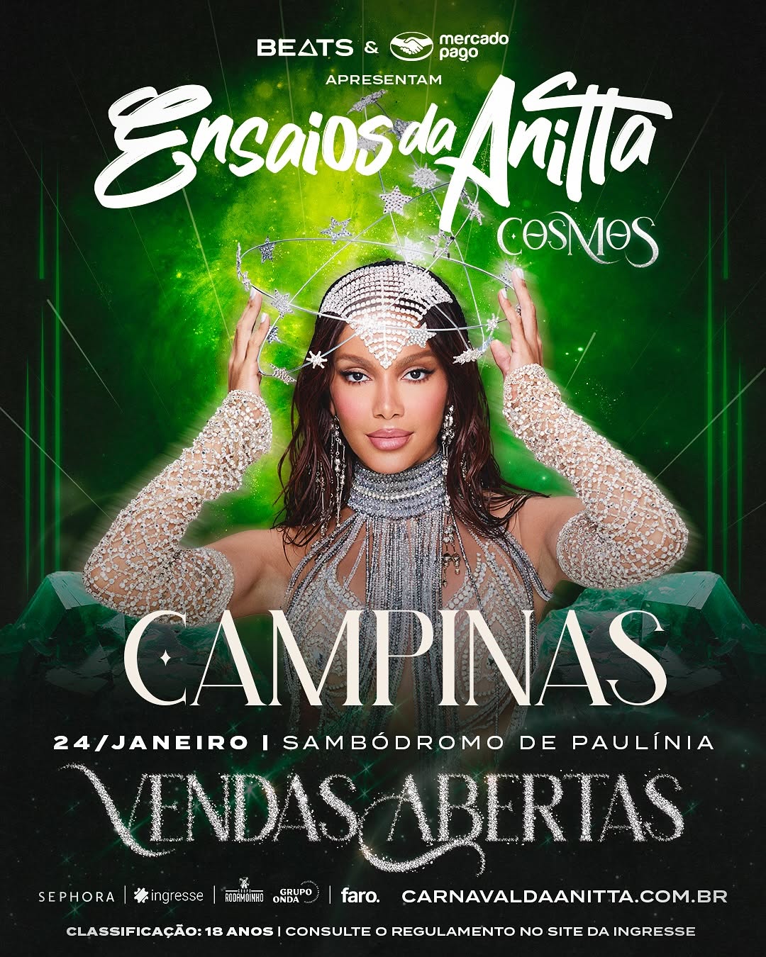 Excursão Ensaios da Anitta — Campinas — 23/01/2027
