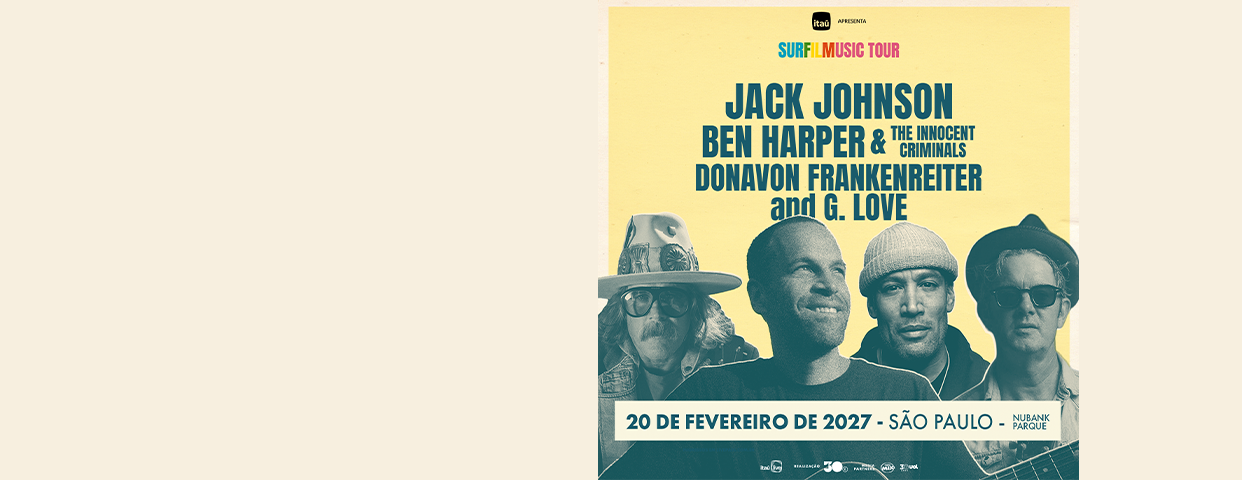 Excursão Jack Johnson — São Paulo — 20/02/2027